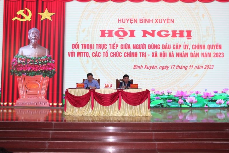 Hội nghị đối thoại giữa người đứng đầu cấp ủy, chính quyền với MTTQ, các tổ chức chính trị xã hội và Nhân dân năm 2023 Hội nghị đối thoại giữa người đứng đầu cấp ủy, chính quyền với MTTQ, các tổ chức chính trị xã hội và Nhân dân năm 2023