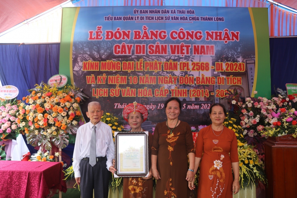 Xã Thái Hòa (Lập Thạch) đón nhận bằng Cây di sản Việt Nam