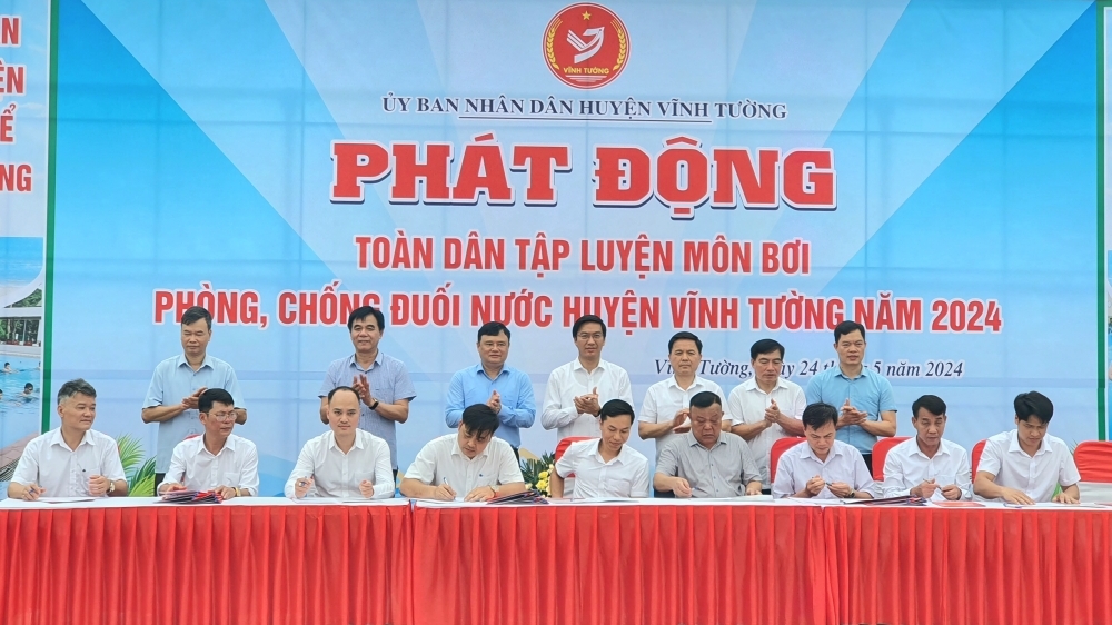 Vĩnh Tường (Vĩnh Phúc): Phát động toàn dân tập luyện môn bơi phòng, chống đuối nước