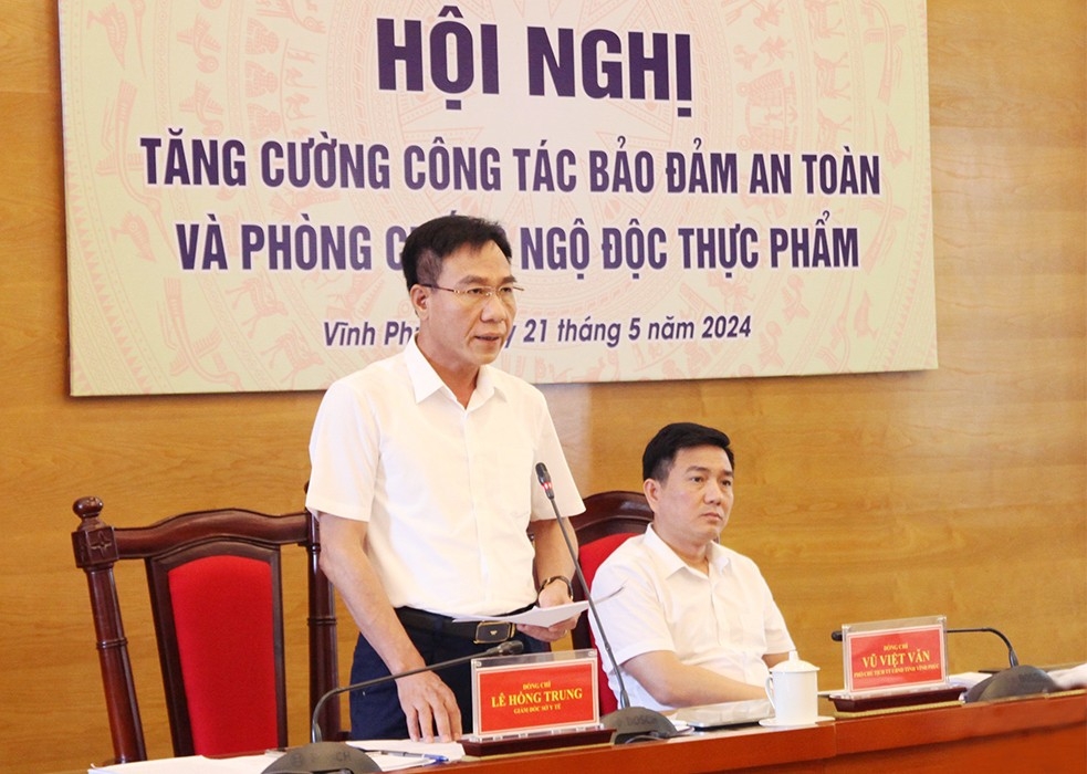 Giám đốc Sở Y tế Vĩnh Phúc Lê Hồng Trung phát biểu tại sự kiện