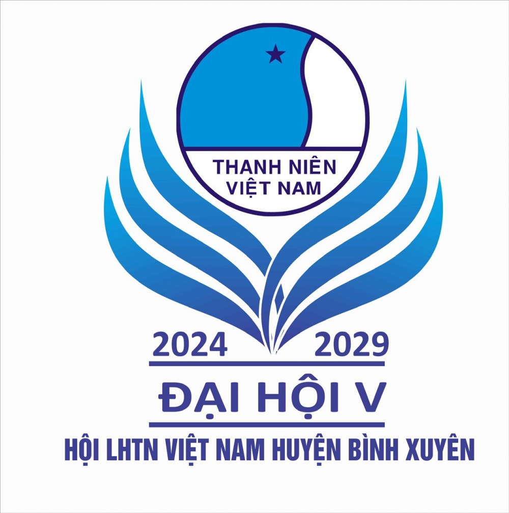 Biểu trưng của Đại hội đại biểu Hội LHTN Việt Nam huyện Bình Xuyên lần thứ V, nhiệm kỳ 2024 - 2029