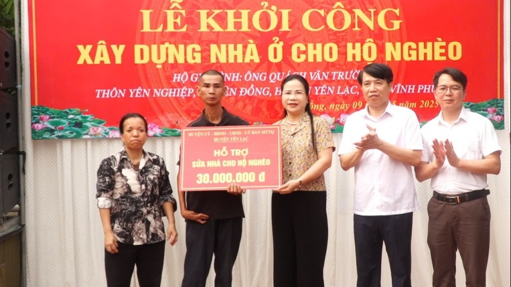 Huyện Yên Lạc: Khởi công xây dựng nhà ở cho hộ nghèo năm 2025