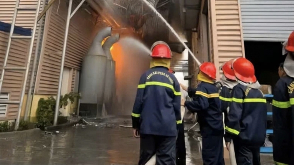 Vĩnh Phúc: Cháy lớn tại Công ty TNHH Nexus Foarm Solution