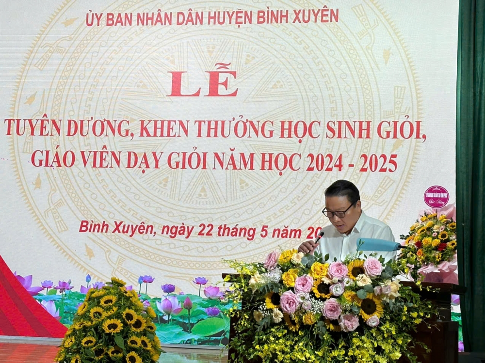 Huyện Bình Xuyên: Gần 200 học sinh giỏi, giáo viên giỏi năm học 2024-2025