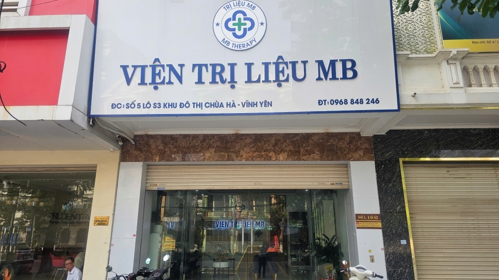 Vĩnh Phúc: Đình chỉ hoạt động đối với Viện trị liệu MB
