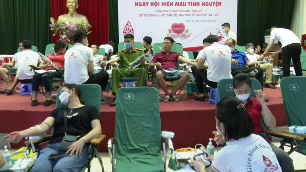Vĩnh Phúc: Tiếp nhận 492 đơn vị máu trong Ngày hội hiến máu tình nguyện năm 2022