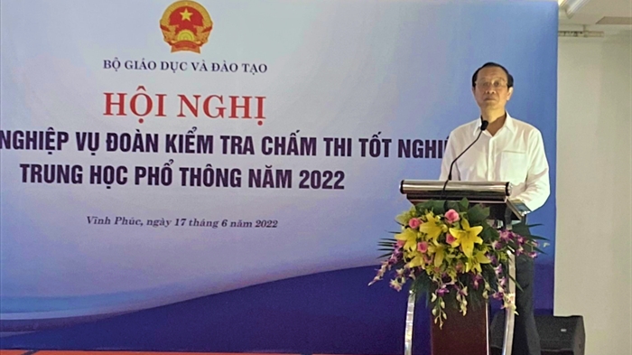 Thứ trưởng Bộ GD&ĐT chỉ đạo kiểm tra chấm thi tốt nghiệp THPT khu vực phía Bắc tại Vĩnh Phúc