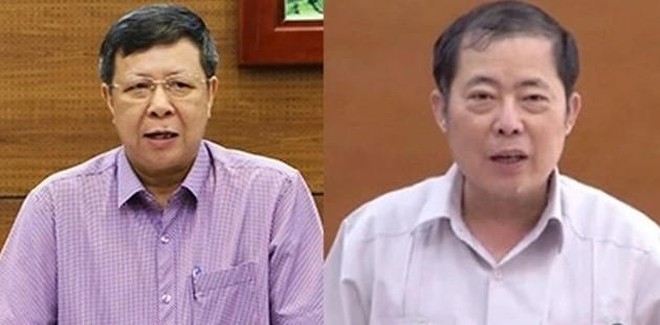 Ông Lê Ngọc Hưng (bên trái) và ông Nguyễn Thanh Dương
