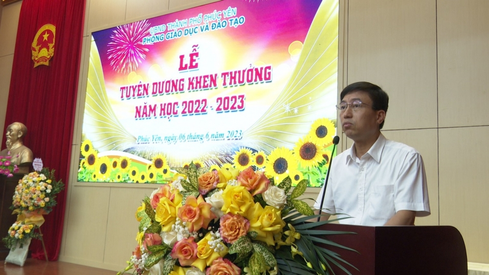 Nguyễn Tiến Thông, Phó Chủ tịch UBND thành phố phát biểu tại buổi lễ