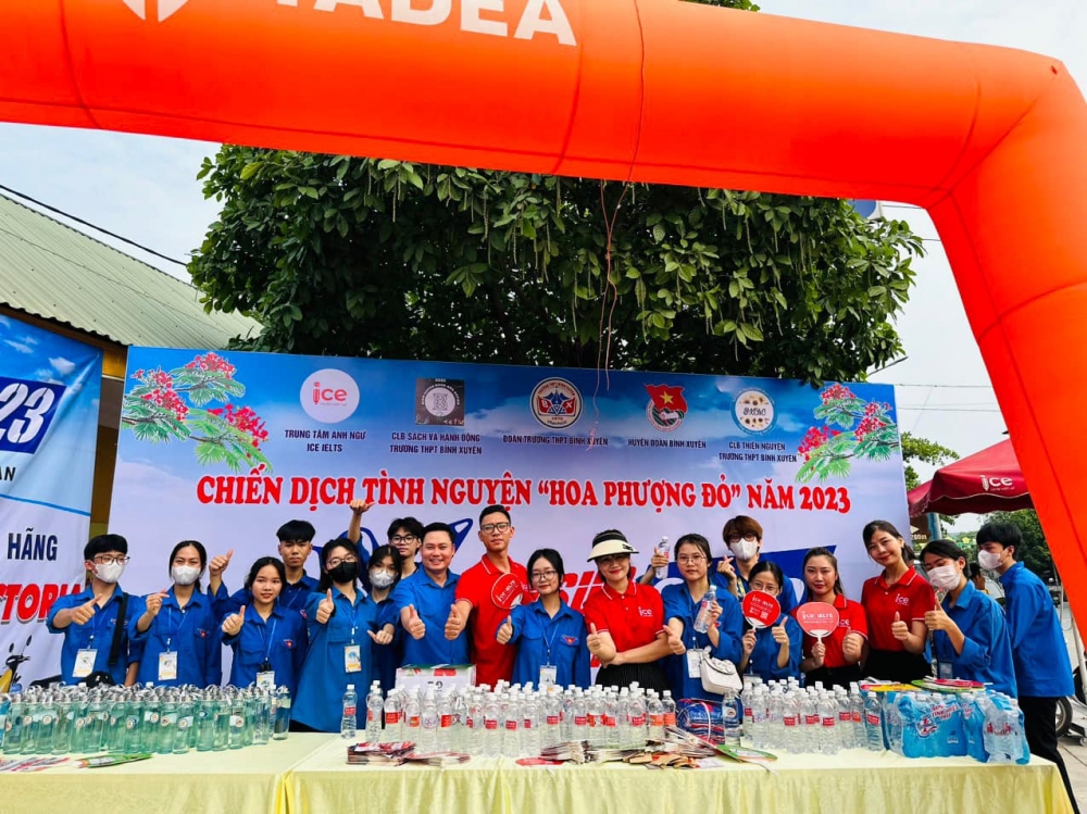 Huyện Đoàn Bình Xuyên tiếp sức mùa thi