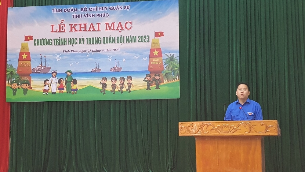 Vĩnh Phúc: 65 học sinh tự nguyện tham gia Chương trình "Học kỳ trong quân đội năm 2023"