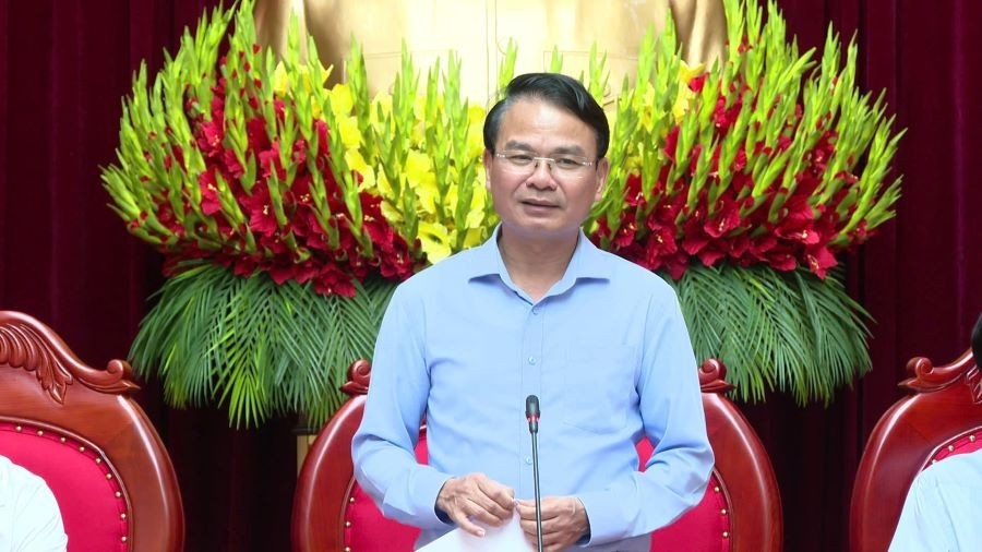 Đồng chí Đặng Xuân Phong - Ủy viên BCH Trung ương Đảng, Bí thư Tỉnh ủy, Trưởng Đoàn Đại biểu Quốc hội tỉnh Vĩnh Phúc kết luận hội nghị