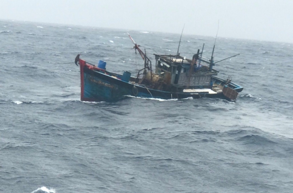 Tàu cá Quảng Nam bị phía Malaysia bắt giữ vào ngày 11/6 (Ảnh: V.Q)