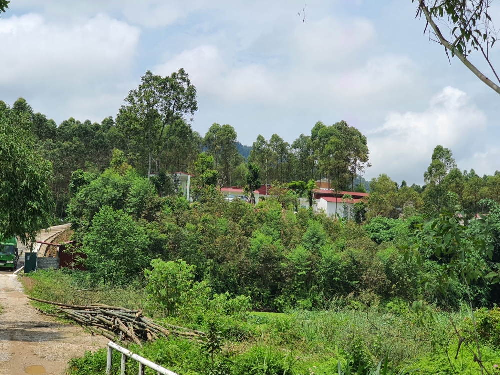 Công trình ngày càng “phình to” sau khi UBND xã Quang Yên kiểm tra, xử phạt.