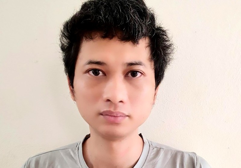 Đối tượng Đào Xuân Lâm đang bị cơ quan CSĐT Công an huyện Đan Phượng tạm giữ để điều tra về hành vi giết người