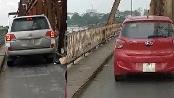 Cầu Long Biên “gồng mình cõng” ô tô sai phạm