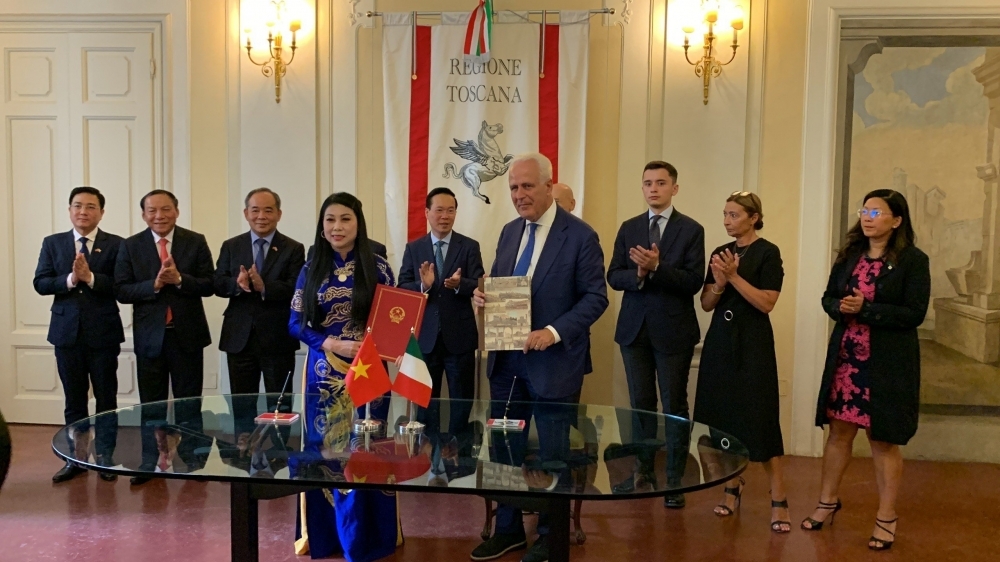 Vĩnh Phúc ký kết hệ hợp tác hữu nghị với Vùng Toscana, Italia