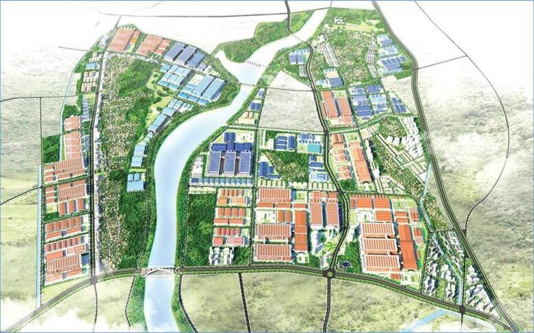 Khu công nghiệp Thái Hòa - Liễn Sơn - Liên Hòa khu vực II, giai đoạn I có tổng diện tích quy hoạch 117,19ha. (Ảnh phối cảnh).