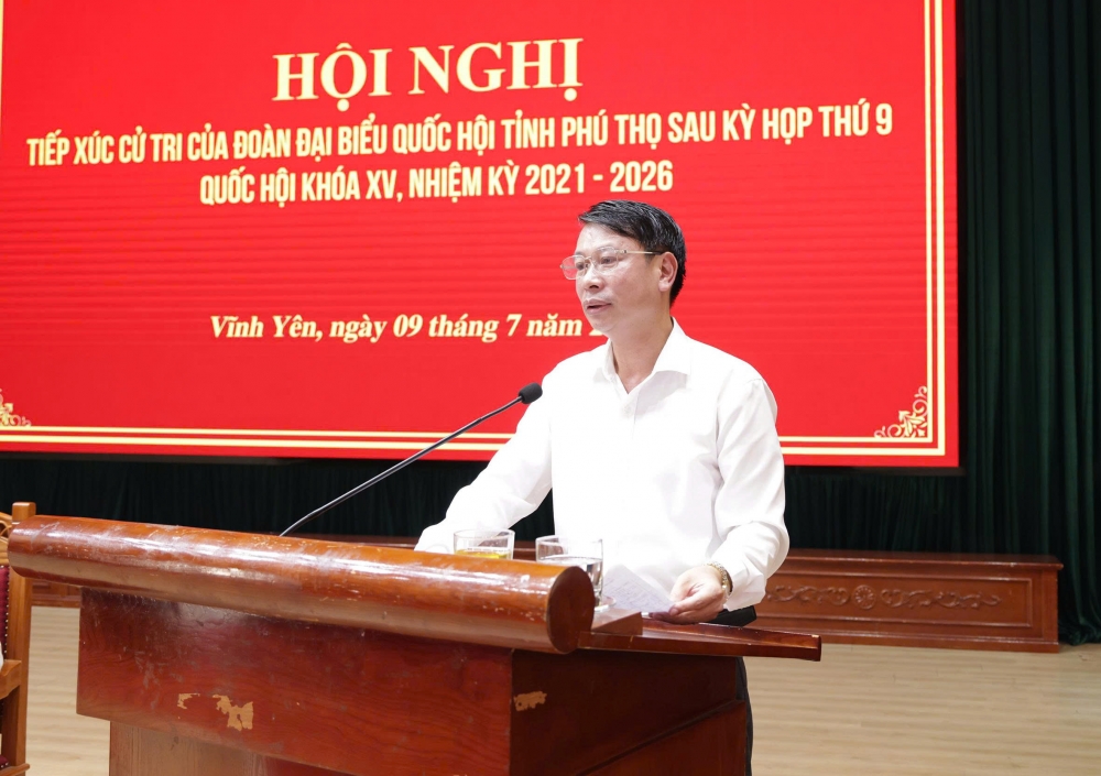 Bí thư Tỉnh ủy Phú Thọ tiếp xúc cử tri tại phường Vĩnh Yên