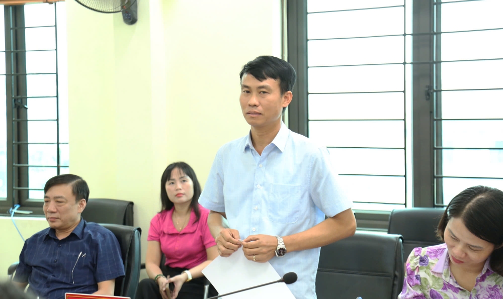 Phó Giám đốc Sở Nông nghiệp và Môi trường tỉnh Phú Thọ Nguyễn Văn Quân phát biểu tại hội nghị