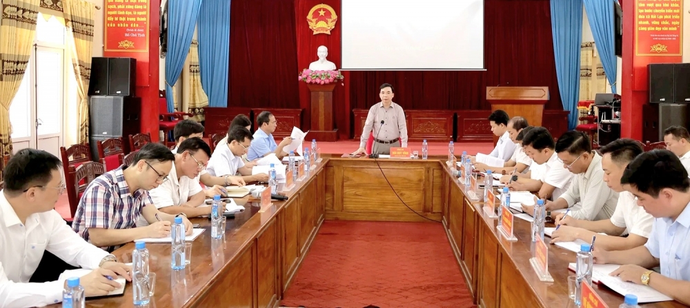 Đồng chí Bùi Huy Vĩnh, Phó Bí thư Tỉnh ủy phát biểu kết luận buổi kiểm tra.