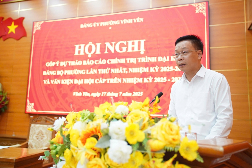 Phú Thọ: Góp ý dự thảo Văn kiện Đại hội Đảng bộ phường Vĩnh Yên lần thứ I