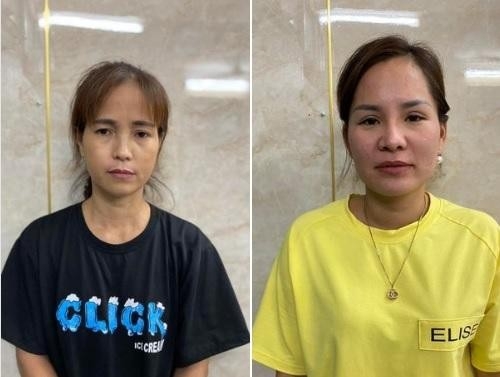 Đối tượng Hường và Sinh bị khởi tố về hành vi chứa mại dâm. Ảnh: Công an tỉnh Tuyên Quang