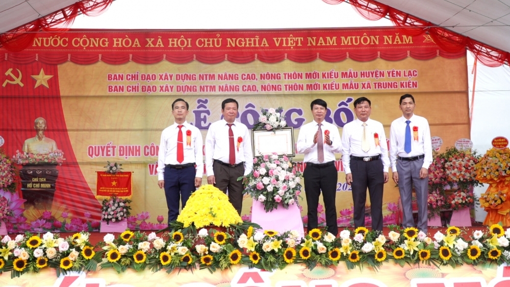 Yên Lạc - Vĩnh Phúc: Công nhận xã Trung Kiên đạt chuẩn xã Nông thôn mới nâng cao
