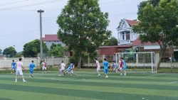 khai mac giai bong da cong an huyen binh xuyen