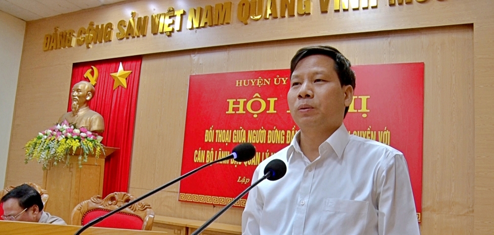 đồng chí Lê Quang Nghiệp, TUV, Bí thư Huyện ủy 