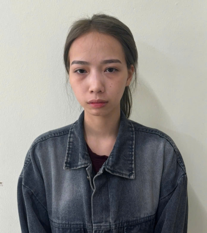 Đối tượng Hà Thị Lai Hạ tại cơ quan Công an. Đối tượng Hà Thị Lai Hạ tại cơ quan Công an.