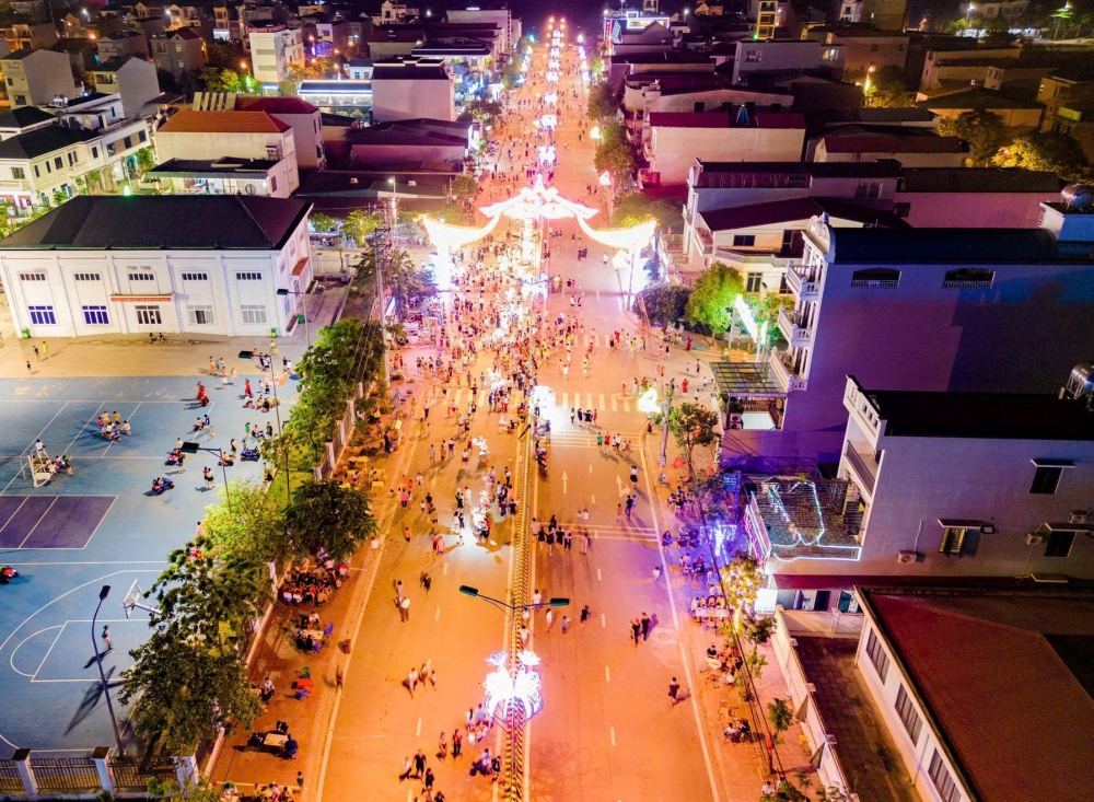 Phố đi bộ An Bình nhìn từ trên cao