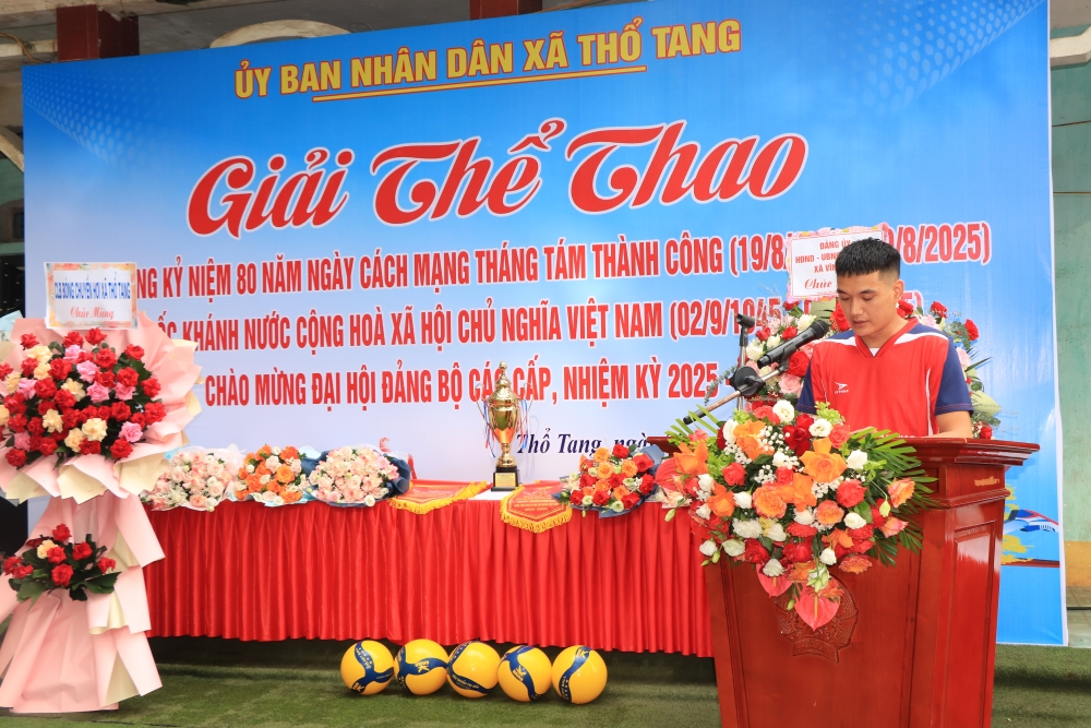 Vận động viên tuyên thệ.