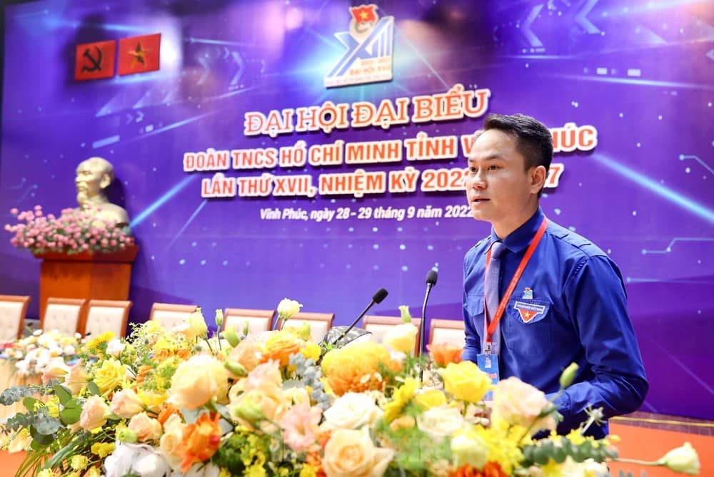 Đồng chí Anh Nguyễn Kim Quy phát biểu khai mạc Đại hội. Ảnh: Như Ý