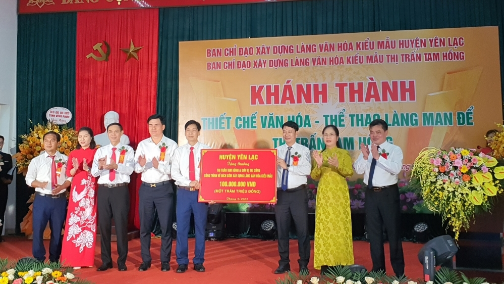 Vĩnh Phúc: Khánh thành Thiết chế văn hóa - Thể thao làng Man Để, thị trấn Tam Hồng