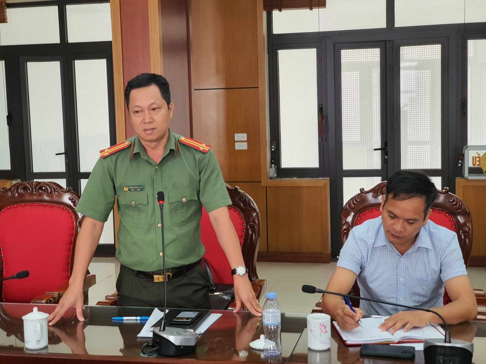 Công an huyện Bình Xuyên báo cáo tình hình an ninh trật tự vấn đề chuyển trường tại thị trấn Thanh Lãng