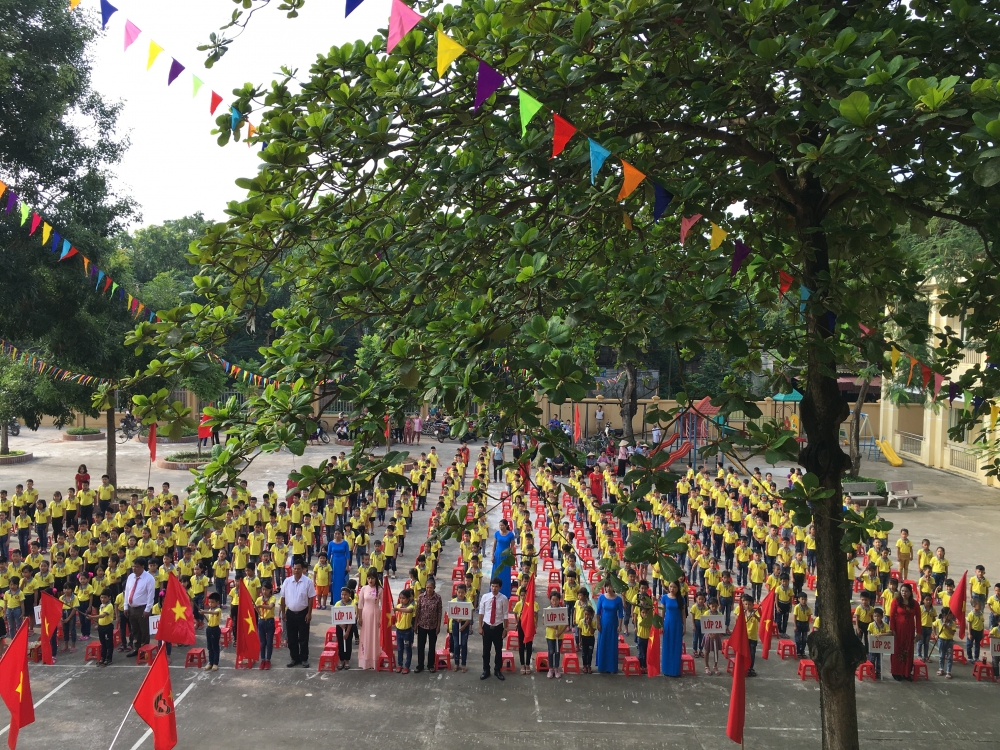 Toàn cảnh nhà trường Tiểu học Trung Kiên