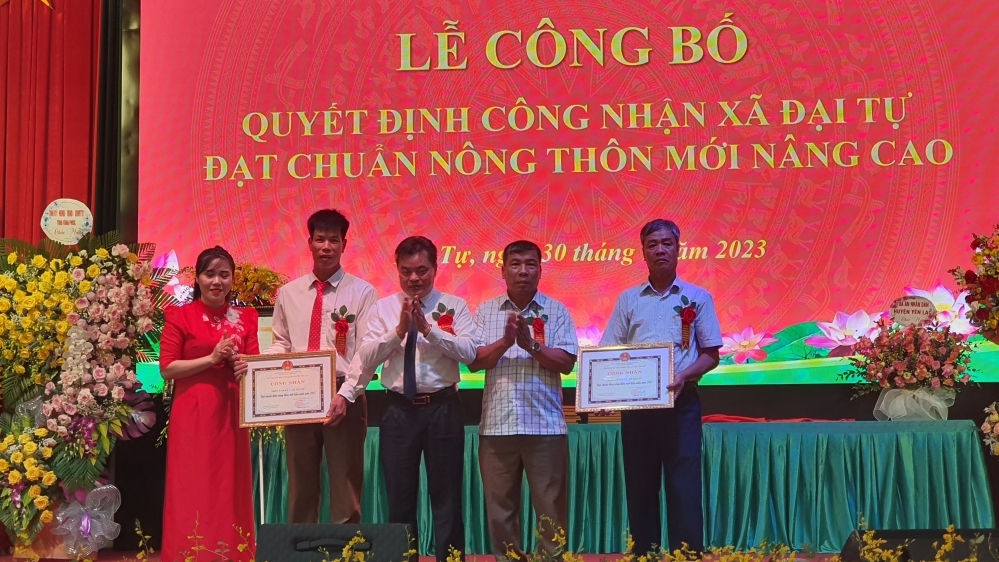 Vĩnh Phúc: Công nhận xã Đại Tự đạt chuẩn Nông thôn mới nâng cao