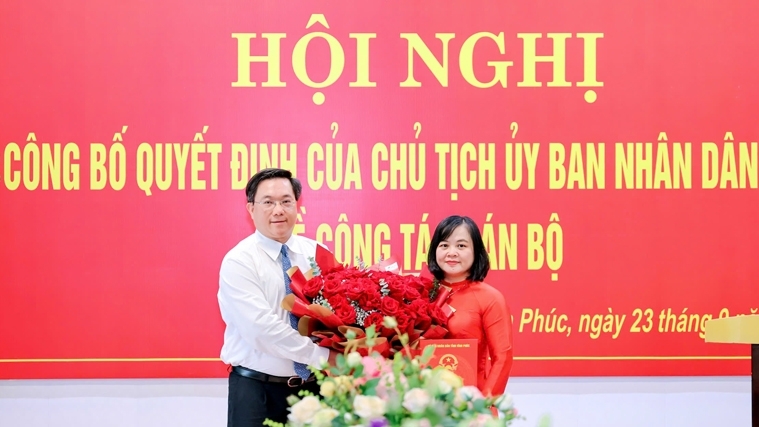 Bà Đỗ Thị Hồng Nhung làm Giám đốc Sở Tài chính tỉnh Vĩnh Phúc