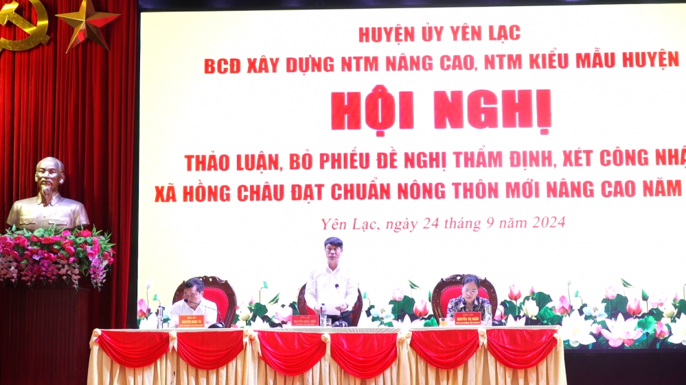 huyen yen lac thong nhat de nghi cong nhan xa hong chau dat chuan ntm nang cao