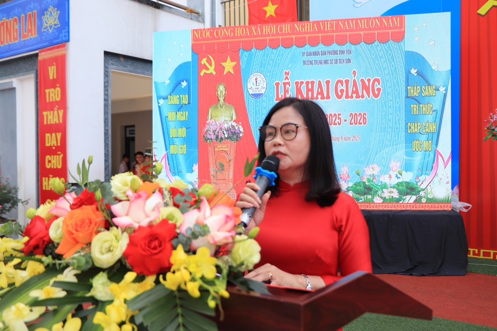 Phường Vĩnh Yên: Rộn ràng chào đón năm học mới tại Trường THCS Tích Sơn