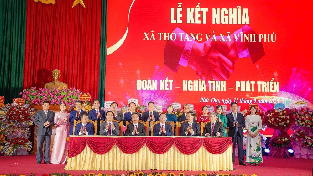 Phú Thọ: Xã Thổ Tang "kết nghĩa" Vĩnh Phú: “Đoàn kết - Nghĩa tình - Phát triển”