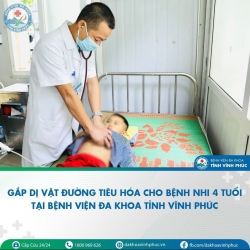 Bệnh viện đa khoa tỉnh Vĩnh Phúc: Gắp thành công dị vật cho bé trai 4 tuổi
