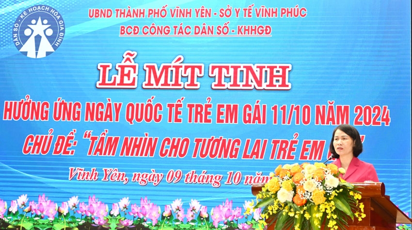 Đồng chí Phùng Thị Thu Hà, Phó Giám đốc Sở Y tế Vĩnh Phúc