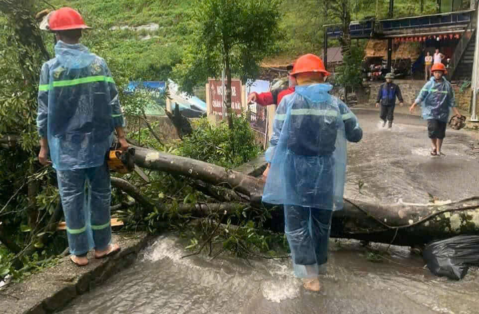 Xã Tam Đảo tập trung khắc phục hậu quả cơn bão số 10