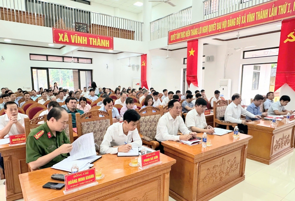 Xã Vĩnh Thành: Triển khai nhiệm vụ trọng tâm các tháng cuối năm