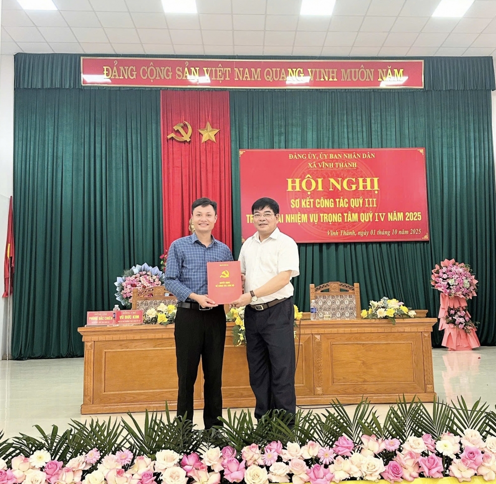 Xã Vĩnh Thành: Triển khai nhiệm vụ trọng tâm các tháng cuối năm