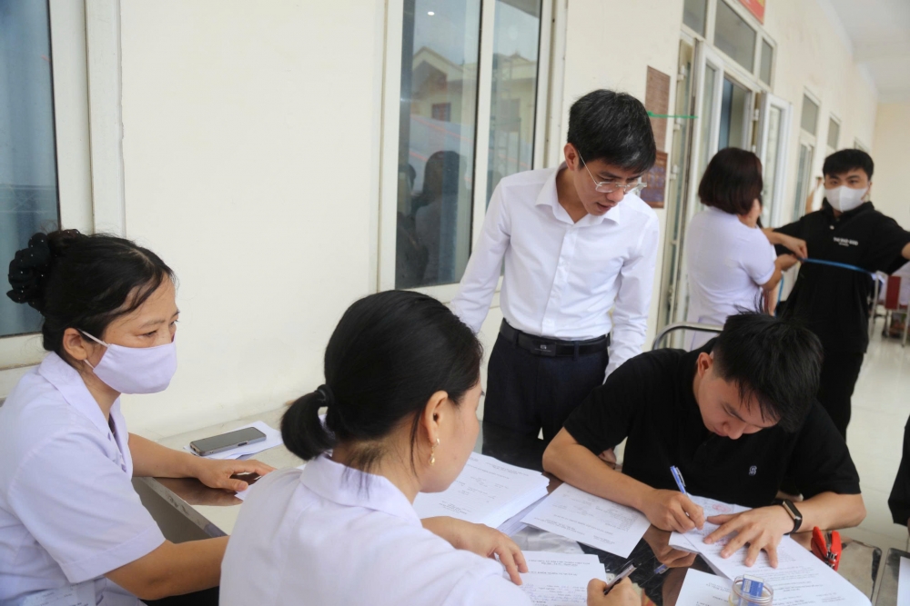 Xã Vĩnh Tường: Khám sơ tuyển nghĩa vụ quân sự, nghĩa vụ tham gia Công an Nhân dân