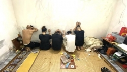 cong an xa vinh thanh bat giu 5 doi tuong su dung trai phep chat ma tuy