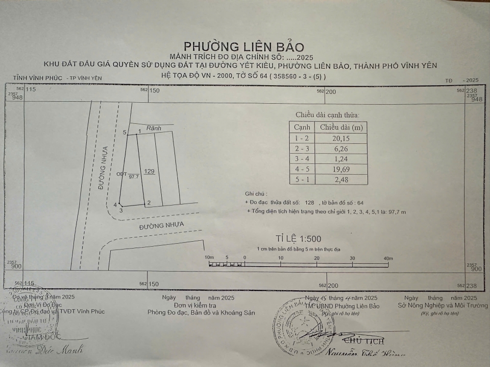 Phú Thọ: Chuẩn bị đấu giá 6 ô đất tại phường Vĩnh Phúc